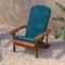 Flash Furniture Teak Adirondack Chairs with Teal Cushions, 2PK 2-JJ-C14501-CSNTL-TEAK-GG - alternate 3